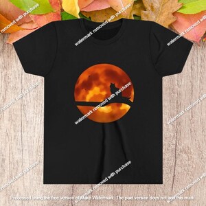 Halloween Moon Cat Sublimation JPG  downloadable digital image file