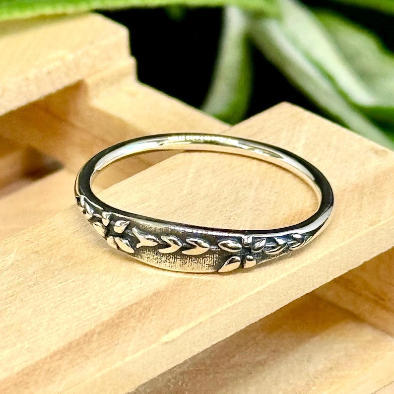 Sterling Silver 925 Flowers and Vine Ring Floral, Botanical, Garden ...