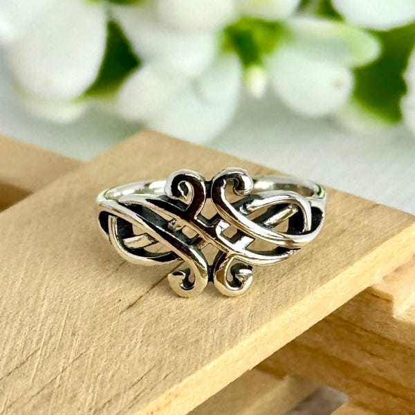 Sterling Silver 925 Celtic Swirl Toe Ring – Infinity Vine Pattern, Adjustable Boho Jewelry
