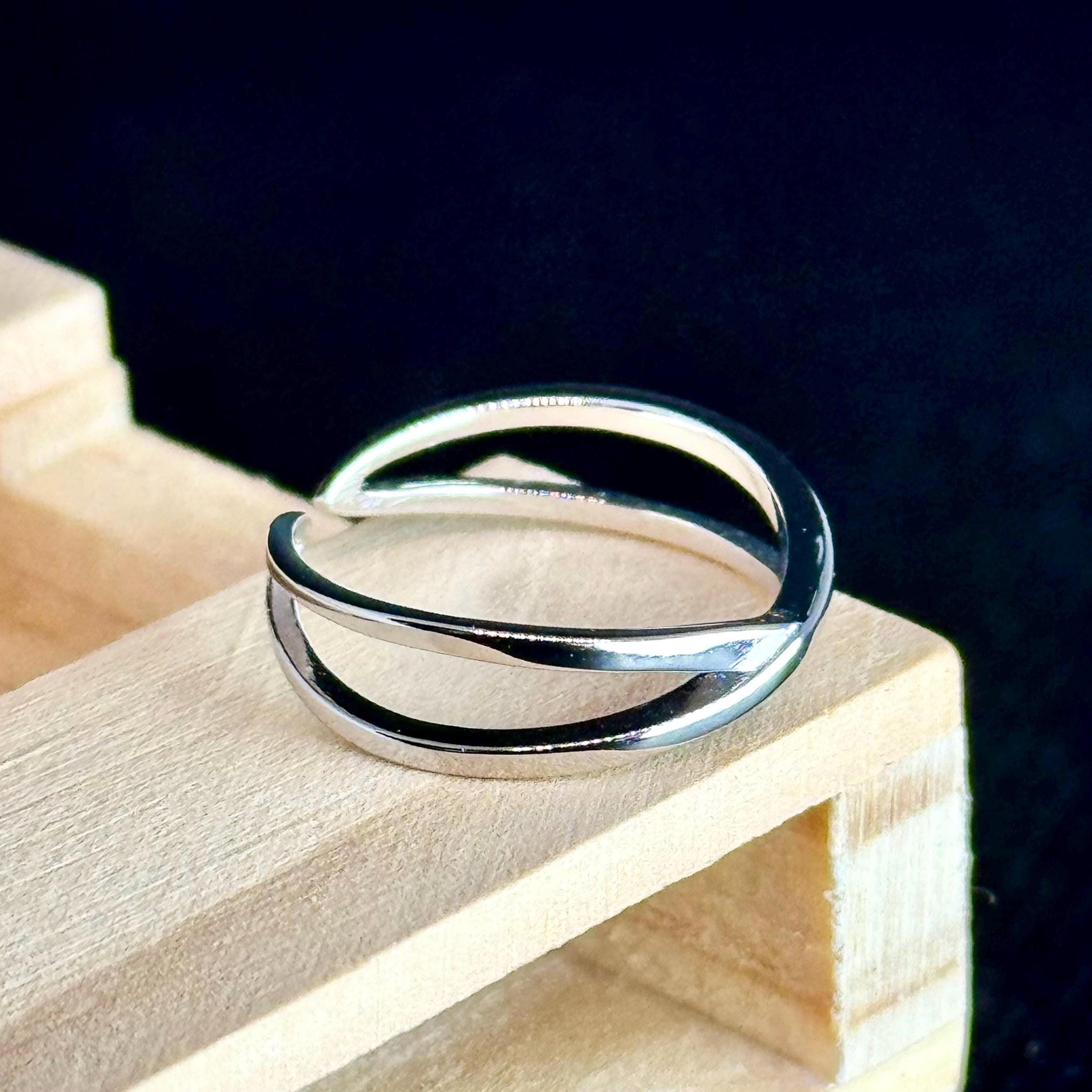 Sterling Silver Twist Toe Ring: Criss Cross Adjustable Band - Etsy