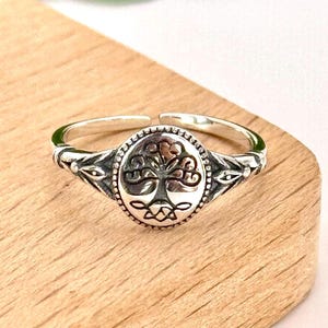 Sterling Silver 925 Celtic Roots Tree of Life Toe Ring • Celtic Jewelry • Spiritual Protection • Adjustable Silver Toe Ring • Minimalist