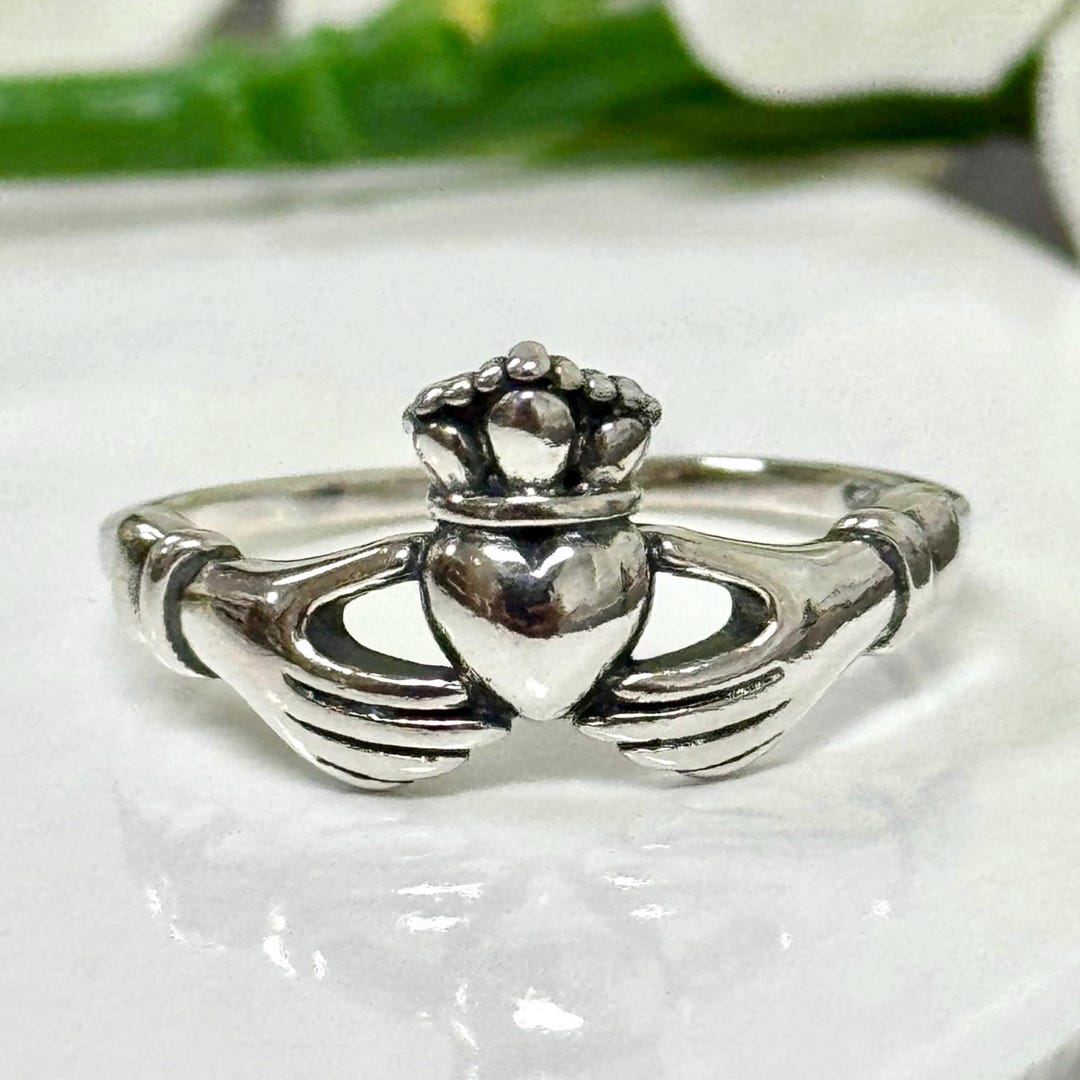 Sterling Silver 925 Claddagh Ring Crown Ring Pretty Ring, Heart Ring ...