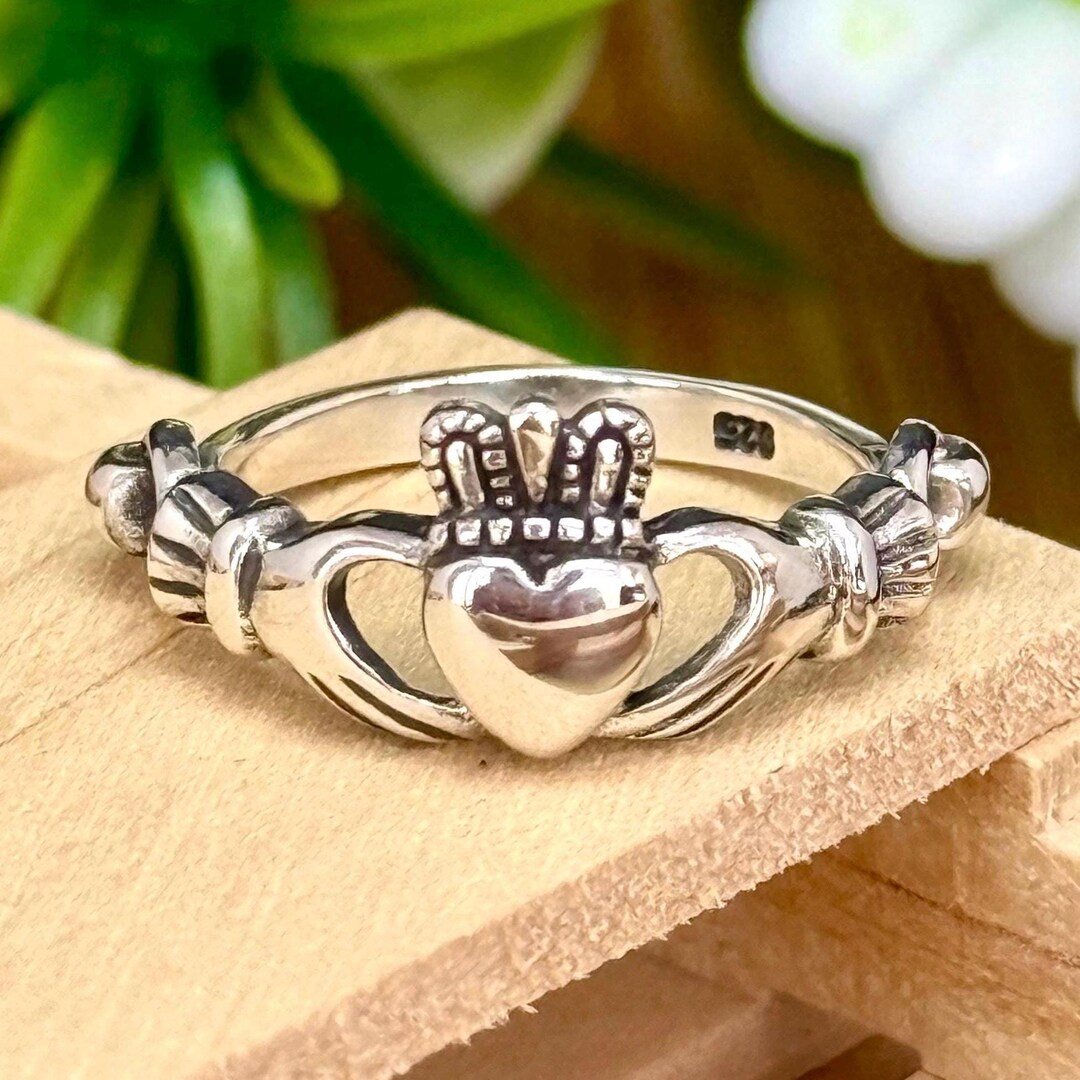 Sterling Silver 925 Claddagh Ring Pretty Ring, Heart Ring, Love Ring ...