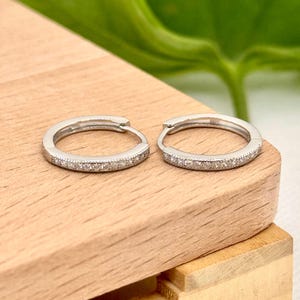 Sterling Silver CZ Huggie Hoop Earrings: Elegant Everyday Jewelry