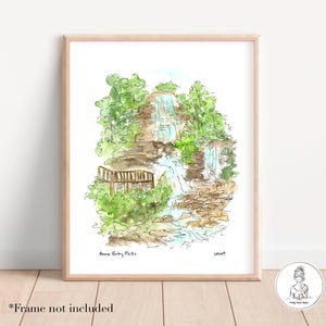 Anna Ruby Falls, North Georgia, Near Helen, Waterfall Art 8x10 or 11x14 gallery wall print