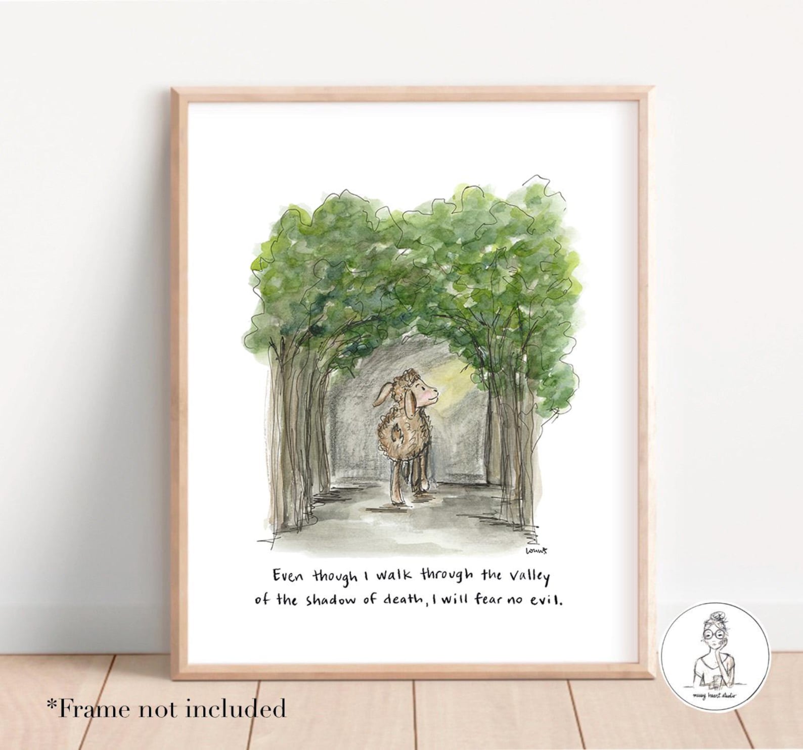 Psalm 23 - Fear No Evil. the Lord is My Shepherd. Nursery, Kids Room ...