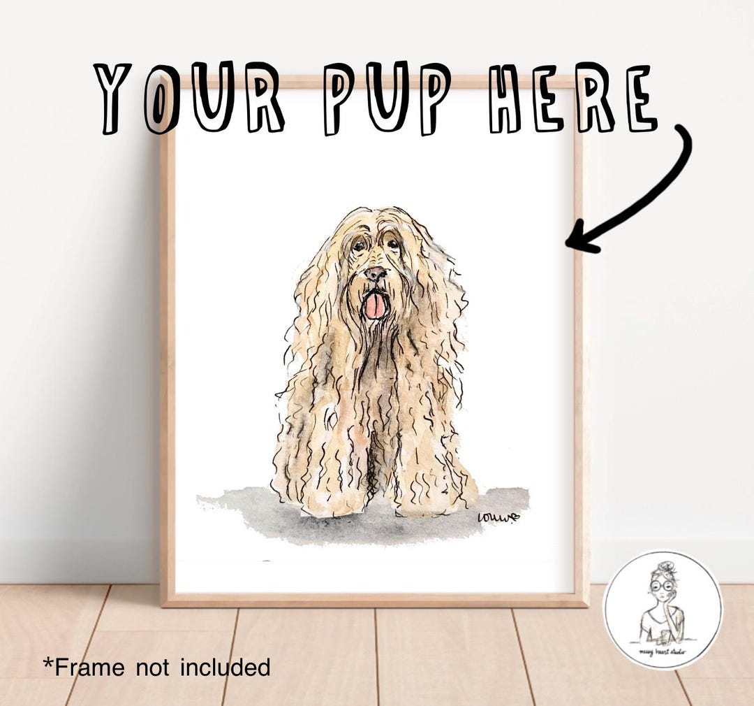 Custom Pet Portrait Dog Illustration Pet Watercolor Art Pup Portrait ...