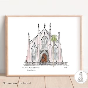 Charleston, South Carolina, Historic French Huguenot Church, Archival Quality, 8x10, 11x14 or 16x20 print.