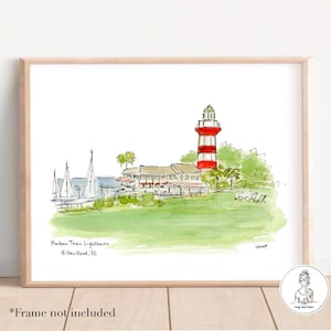 Harbour Town, Hilton Head Island, SC, Lighthouse Archival Quality, 8x10, 11x14 or 16x20 print