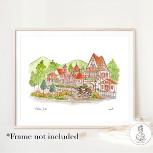 Helen, Georgia, North Georgia Mountains, Oktoberfest, Alpine Village Art 8x10 or 11x14 gallery wall print image 3