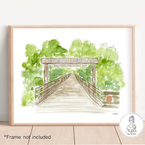 Virginia Creeper Trail, Abington - Whitetop, VA. Watercolor & Ink, Archival Quality, 8x10, 11x14 or 16x20 print