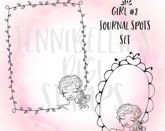 Simple Girl Journal Spots Digi Stamp Set #2 by Jennibellie