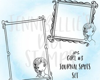 Simple Girl Journal Spots Digi Stamp Set #3 by Jennibellie