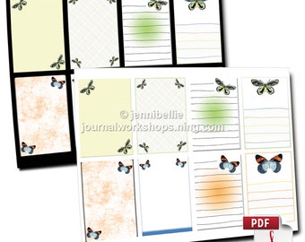 Butterfly Journal Spots/Notelets Digital Download Set