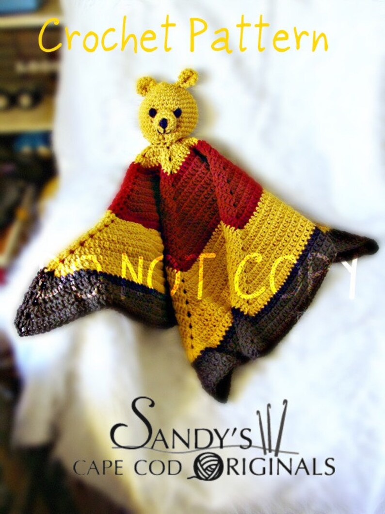 Bear Toy Blankie Crochet Pattern PDF 574 image 1