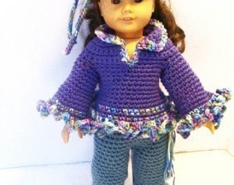 That 70s look Crochet Pattern for 18inch doll pdf 383