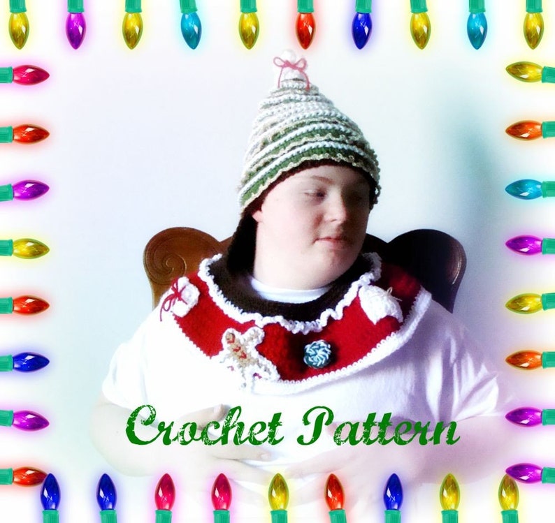 Christmas Tree Hat with Attached Tree Skirt Crochet pattern pdf 510 image 1