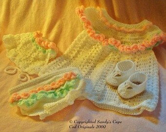 Adorable Crochet Dress Set for Summer 0-6months PDF 135