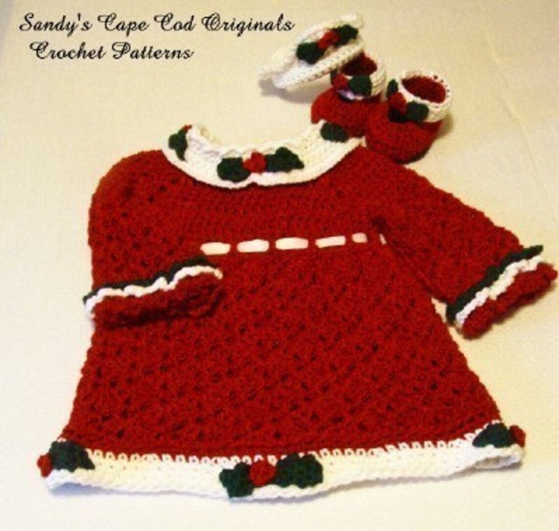 Christmas Baby Crochet Pattern for Princess Crown Dress and Etsy