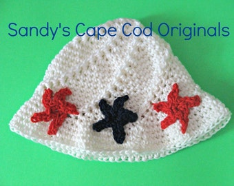 Pinwheel Patriotic Sunhat digital pdf 674 Crochet Pattern permission to sell