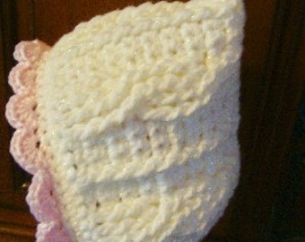 Cable Baby Bonnet Crochet Pattern pdf 469