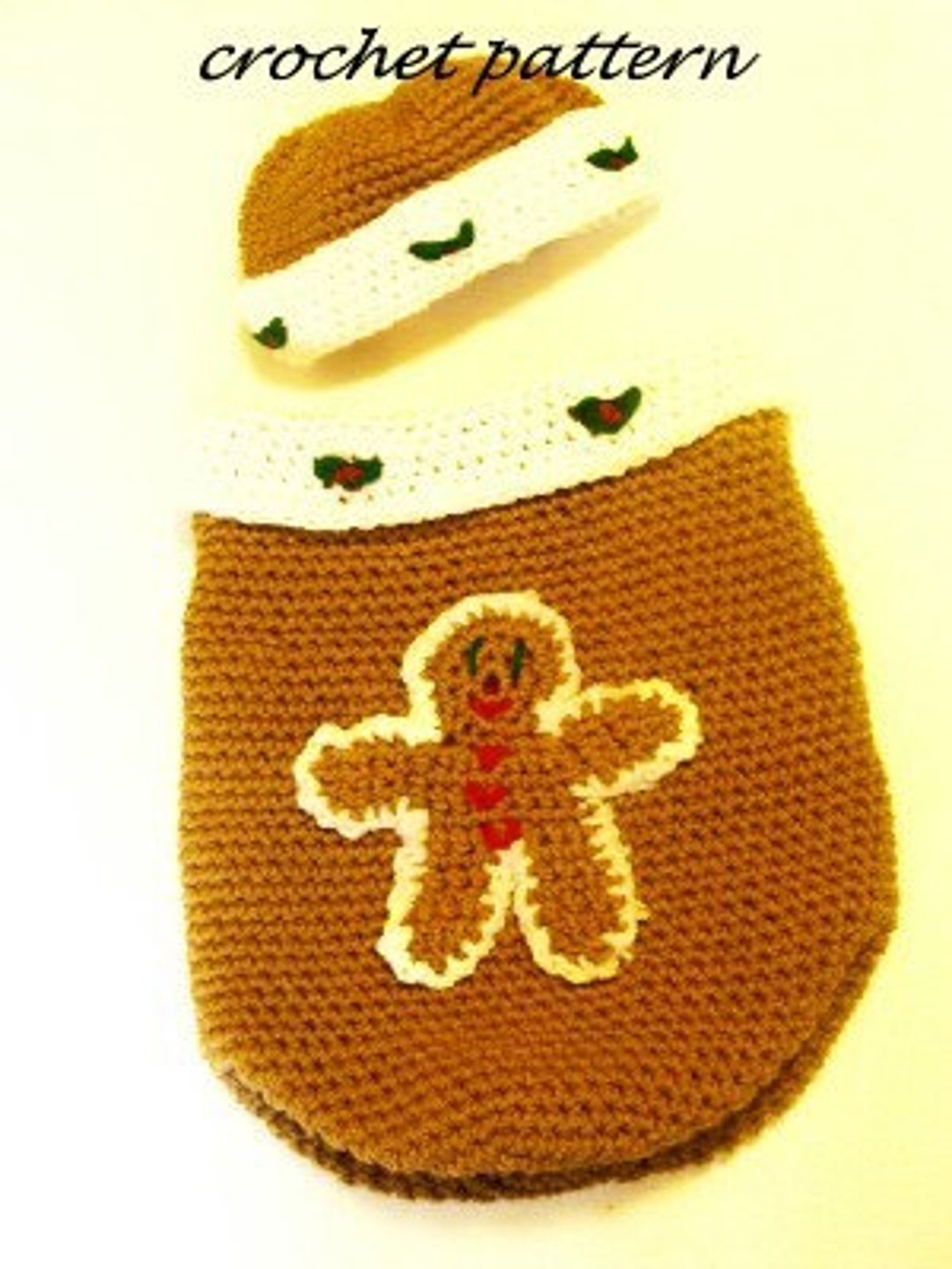 Gingerbread Cocoon and Hat Set Crochet Pattern PDF 499 Etsy