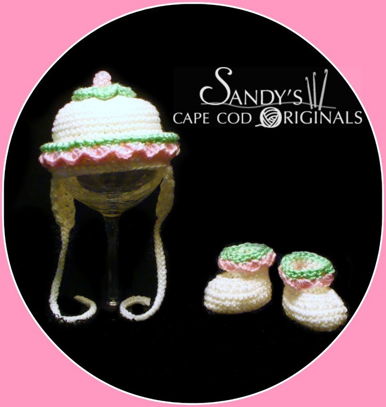 Fairy Maryjane Booties and Hat PDF 102A Crochet Pattern image 2