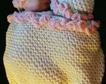 Cocoon Crochet Pattern for Twins w Beanies PDF 225 Instructional Video Included