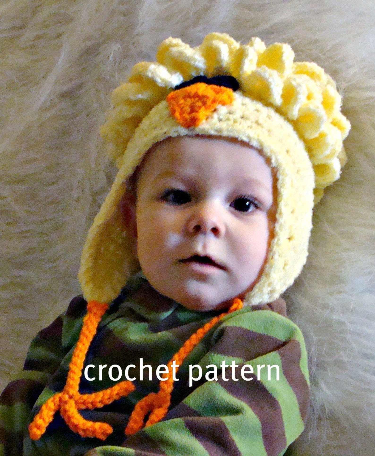 Baby Chick Hat Crochet Pattern Pdf544 Infant to Adult Sizes to Etsy
