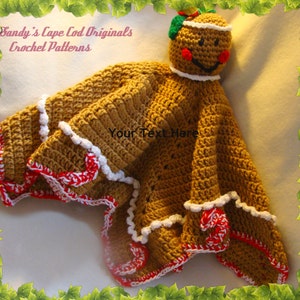 Gingerbread Crochet Lovie Blankie Crochet Pattern pdf689 image 1