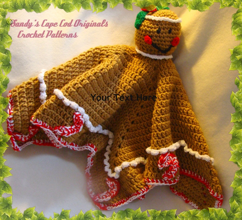 Gingerbread Crochet Lovie Blankie Crochet Pattern pdf689 image 1