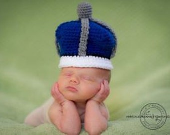 Little Prince Crown and Booties Set Crochet Pattern PDF 535