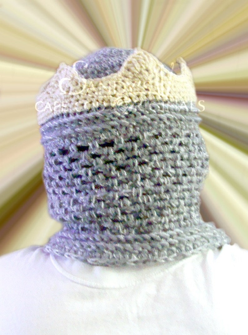 Renaissance Helmet Crown Crochet Pattern pdf647 teens to adults permission to sell image 3