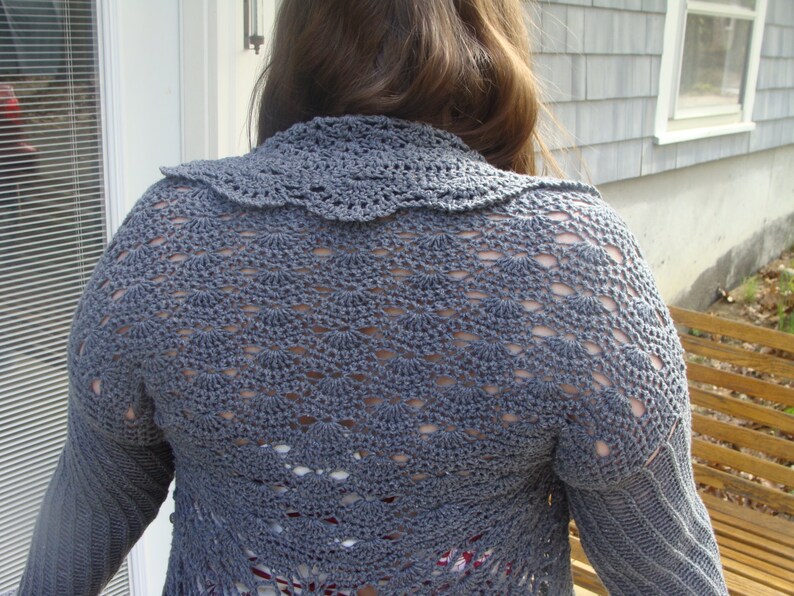 Plus Sizes Elegant Long Sweater Crochet Pattern pdf 745 image 3