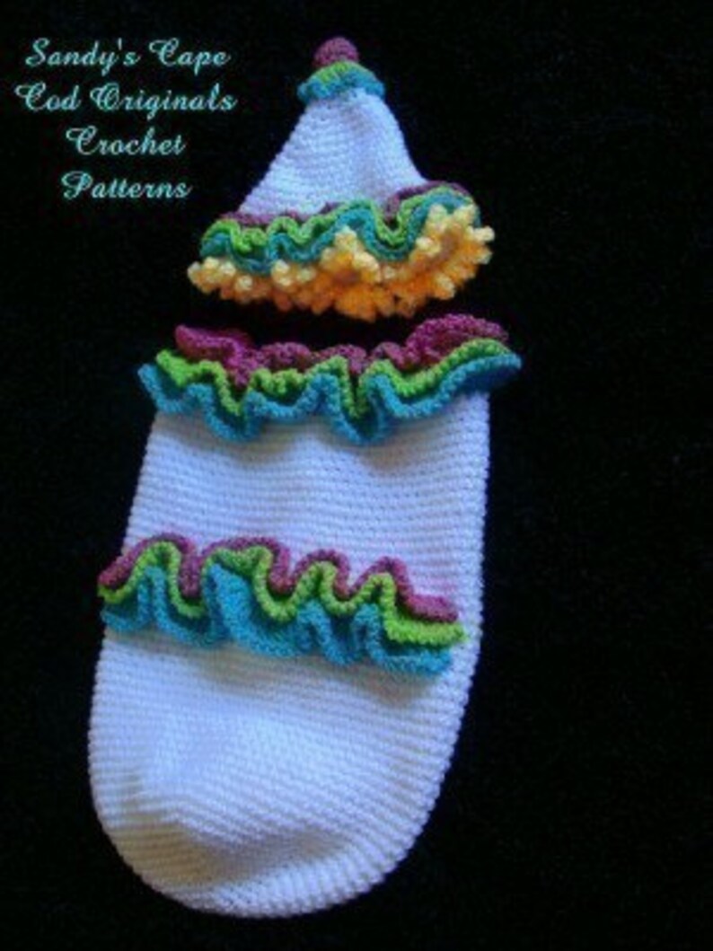 Infant Clown Cocoon and Hat Crochet Pattern pdf 412 image 5