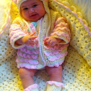 Sweet Baby Layette Set Crochet Pattern PDF 479 image 2