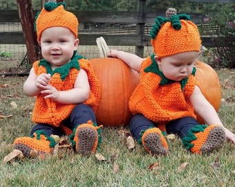 Crochet Baby Pumpkin Costume Digital Crochet Pattern pdf710