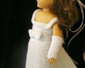 Wedding Dress Set for 18inch dolls Crochet Pattern PDF 161