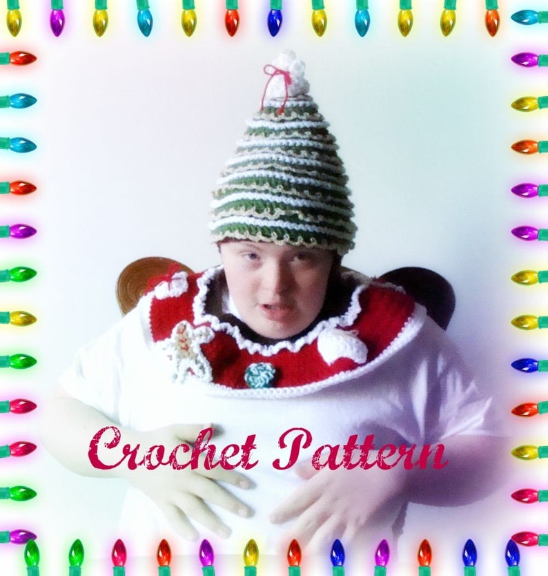 Christmas Tree Hat with Attached Tree Skirt Crochet pattern pdf 510 image 4