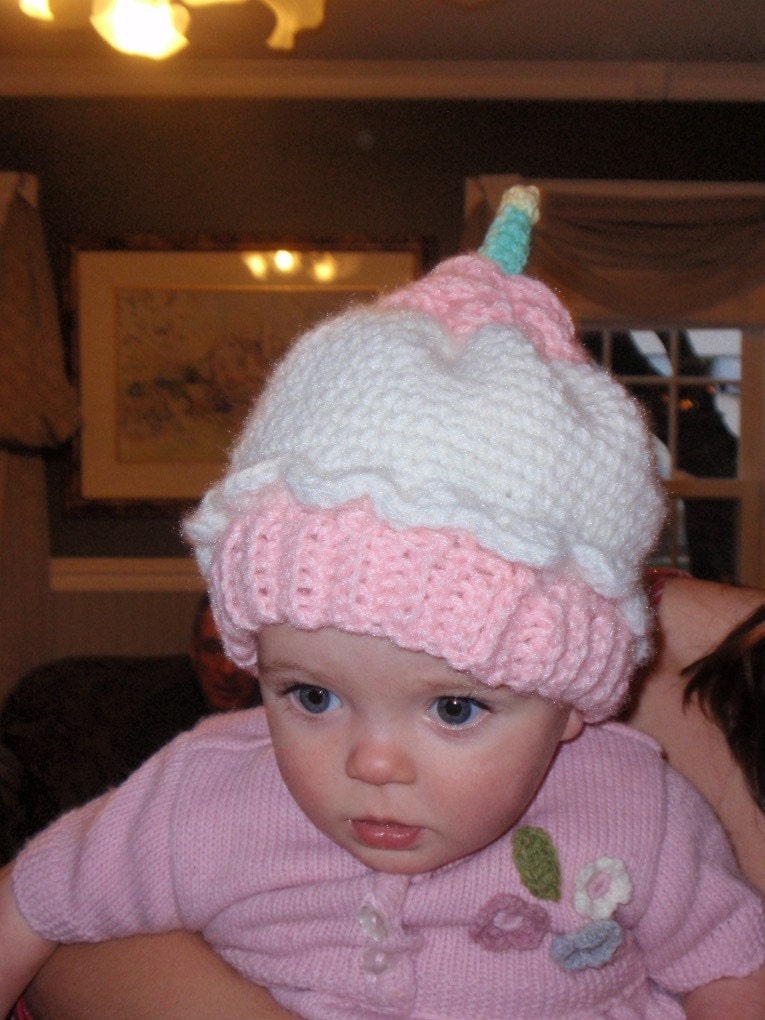 1st Birthday Cupcake Hat for Girls crochet pattern pdf 497 Etsy