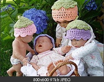 177 PDF Pretty Pink Garden Fairy Beanie for Infants to Adults Crochet Pattern