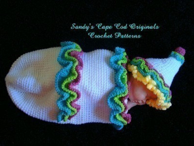 Infant Clown Cocoon and Hat Crochet Pattern pdf 412 image 4