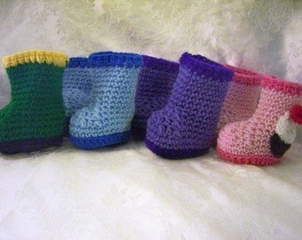 Baby Rain Boot Booties to Crochet Pattern PDF 237