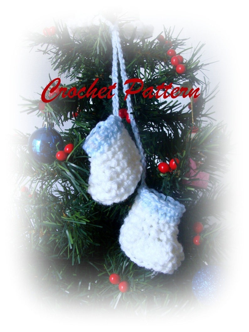 Baby Bootie Ornaments Crochet Pattern PDF 487 Etsy