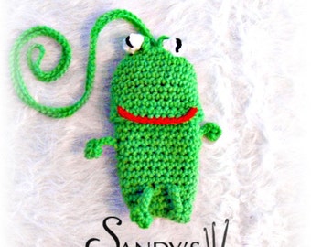 Frog Cell Phone Pouch Crochet Pattern pdf 600
