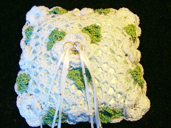 Julie S Irish Wedding Ring Bearer Pillow Croc Het Pattern Etsy