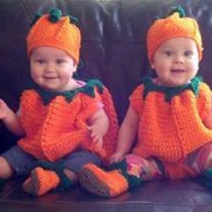 Crochet Baby Pumpkin Costume Digital Crochet Pattern pdf710 image 2