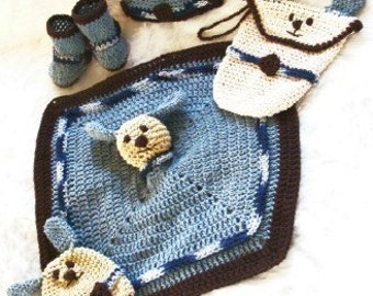 Baby Shower Gift Set to Crochet Pattern PDF 408 with instructional video included