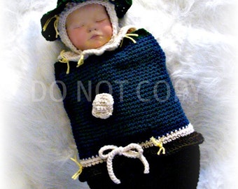 Scarecrow Cocoon and Hat Crochet Pattern pdf 587