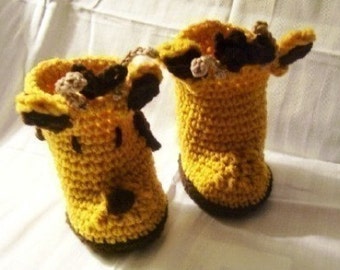 Giraffe Baby Booties Crochet Pattern pdf 269